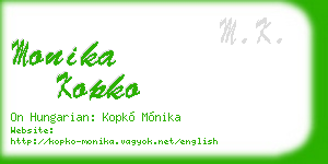 monika kopko business card